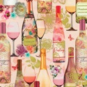 Bild på Wine Bottles Blush w/Metallic design Lara Skinner 22743-96